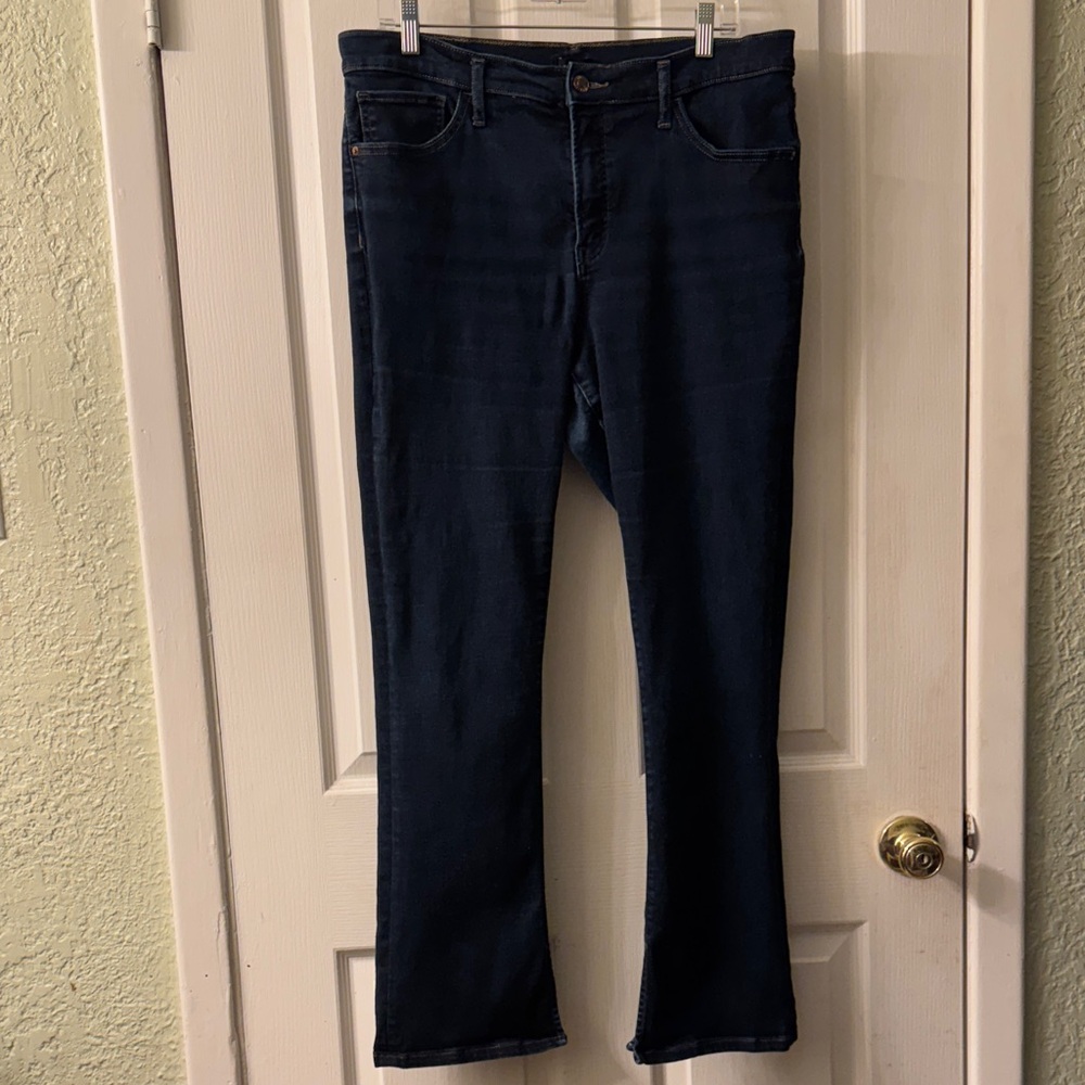Express Women's Skyscraper Mid Rise Jeans in Deep Blue Size 14